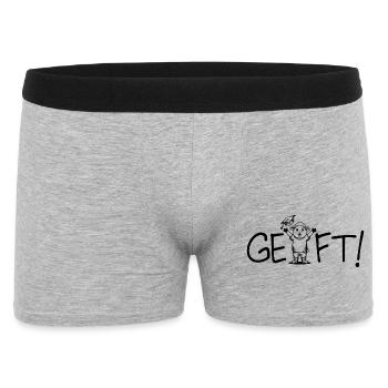 Geschafft! Abschluss - Männer Boxer Shorts - Grau meliert - Vorne