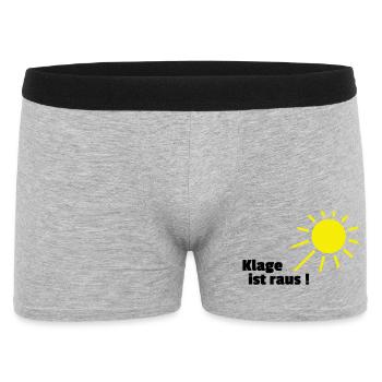 Klage ist raus Sonne - Männer Boxer Shorts - Grau meliert - Vorne