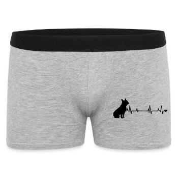 Dog - Men's Boxer Shorts - heather grey - Front