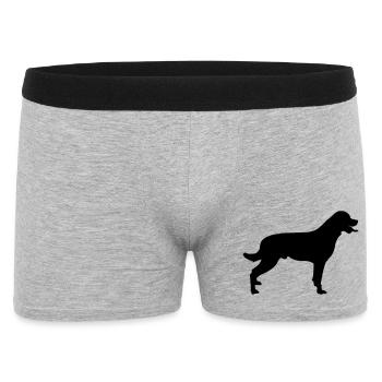 Dog - Men's Boxer Shorts - heather grey - Front