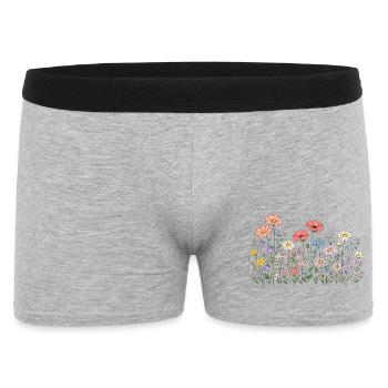 Wildflowers Flowers Flowers Natural Botanical Garden - Men's Boxer Shorts - heather grey - Front