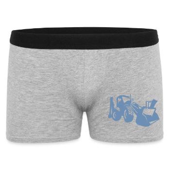 Chargeuse sur pneus d’excavatrice Opérateur d’équipement de construction Silhouette - Boxer Homme - gris chiné - Devant