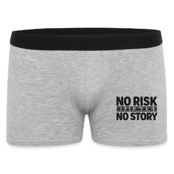 NO RISK NO STORY Sports Adventure Statement - Men's Boxer Shorts - heather grey - Front