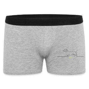 Dachshund Stur Line Art Saying - Men's Boxer Shorts - heather grey - Front