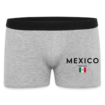 Drapeau du Mexique, design minimaliste élégant - Boxer Homme - gris chiné - Devant