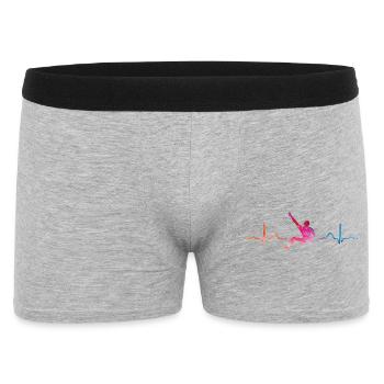 Boulderer Herzschlag Boulder Bouldern - Männer Boxer Shorts - Grau meliert - Vorne