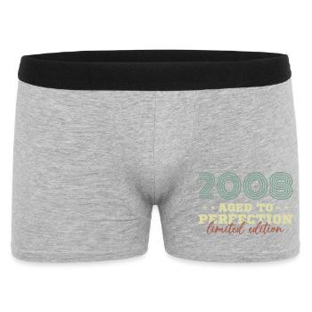 2008 Vintage Rétro Cadeau d’anniversaire - Boxer Homme - gris chiné - Devant