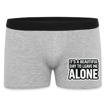 I want peace Leave me alone - Men's Boxer Shorts - heather grey - Front