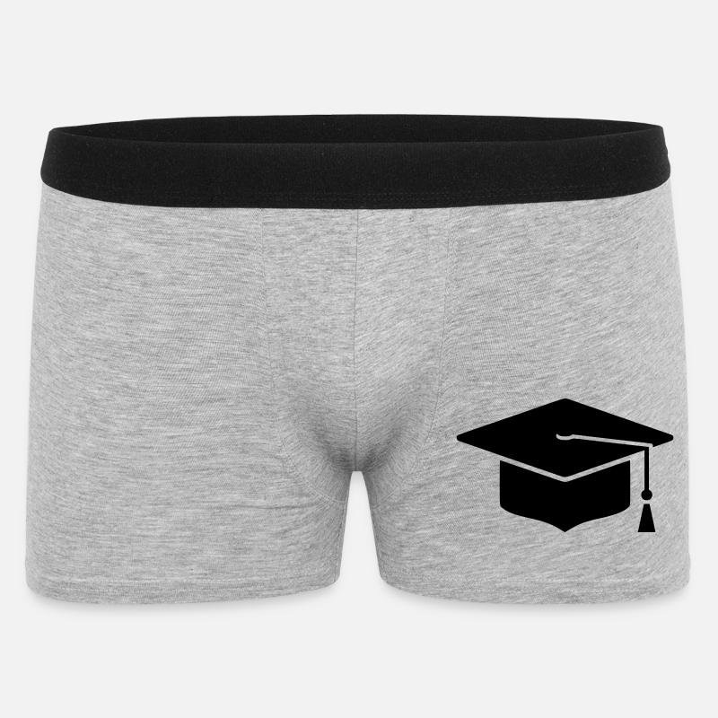Doktorhut Abschluss Icon - Männer Boxer Shorts - Grau meliert