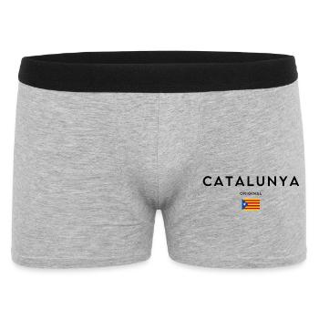 Fierté catalane, design minimaliste élégant - Boxer Homme - gris chiné - Devant