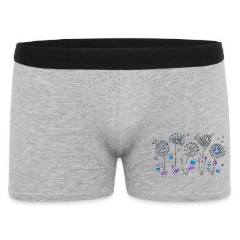 Fleur - Boxer Homme - gris chiné - Devant