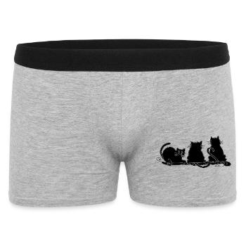 Cats - Men's Boxer Shorts - heather grey - Front