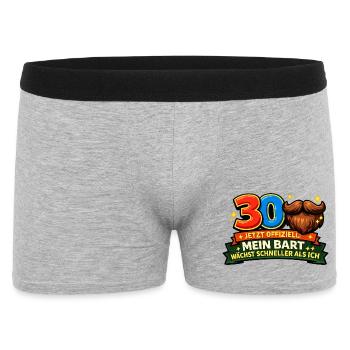 Officiellement 30 ans : ma barbe pousse plus vite - Boxer Homme - gris chiné - Devant