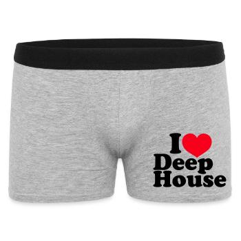 J’adore le deep house - Boxer Homme - gris chiné - Devant
