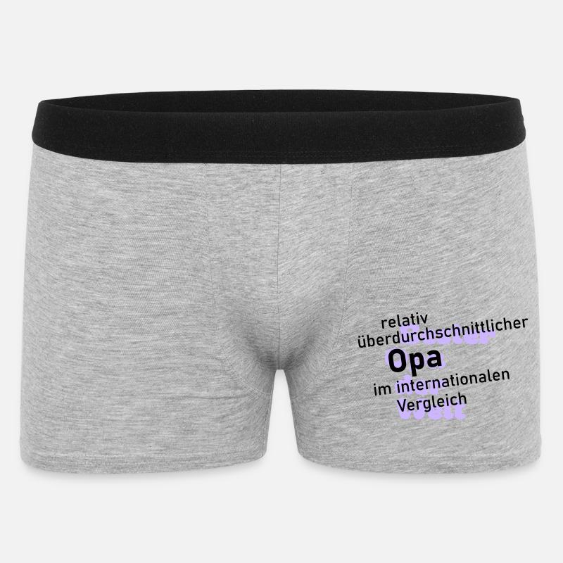 überdurchschnittlicher opa - Männer Boxer Shorts - Grau meliert