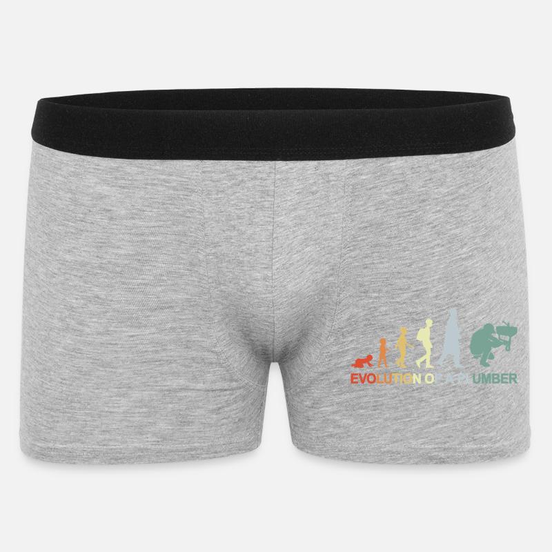 Klempner Evolution - Männer Boxer Shorts - Grau meliert