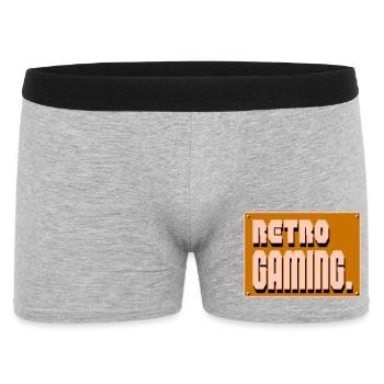 Retro Gaming Pixel Art - Men's Boxer Shorts - heather grey - Front