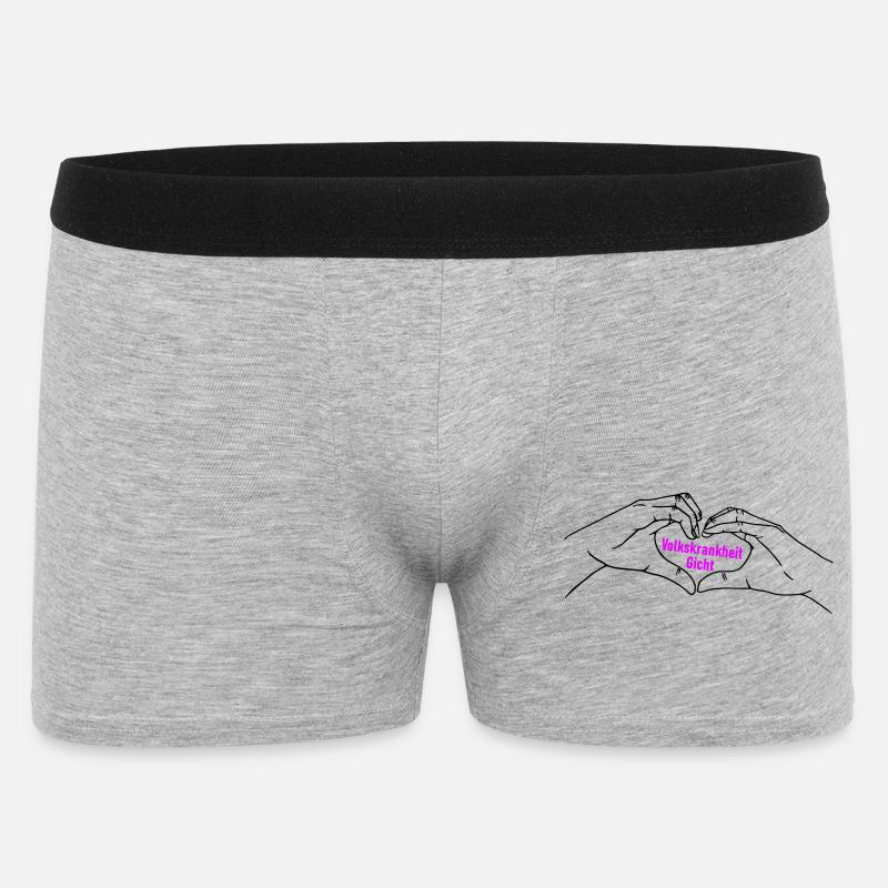 Herz Symbol Gicht - Männer Boxer Shorts - Grau meliert