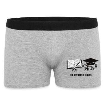 My Only Plan Is To Pass - Motivational Student Gra - Boxer Homme - gris chiné - Devant