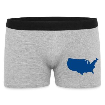 Carte des États-Unis - Boxer Homme - gris chiné - Devant