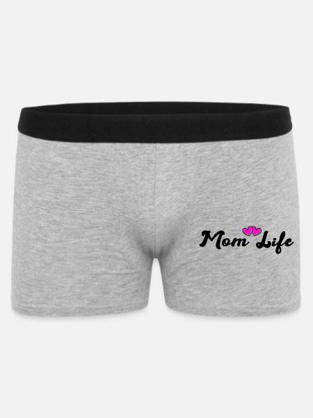 mom_life_heart - Boxer Homme - gris chiné