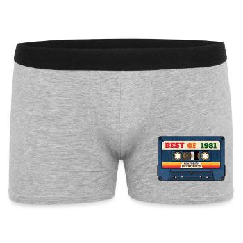 Best of 1981 – Mixtape rétro au look vintage - Boxer Homme - gris chiné - Devant