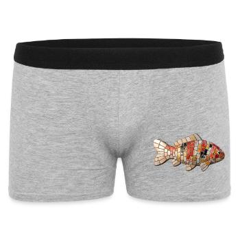 Koi Mosaic - Japanese Art for Fish Fans - Men's Boxer Shorts - heather grey - Front