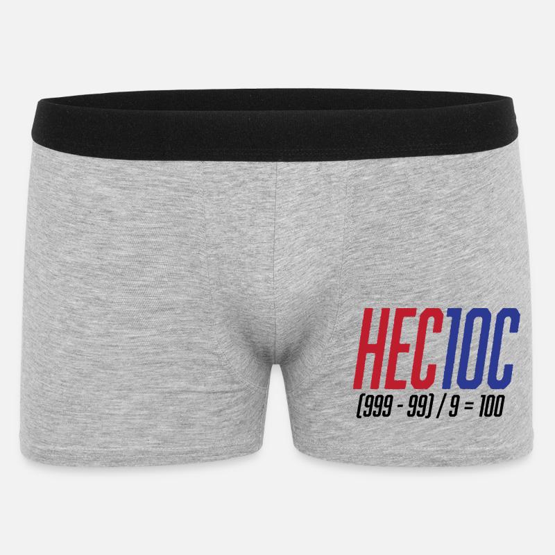 Hectoc Kopfrechenspiel, Mathe - Männer Boxer Shorts - Grau meliert