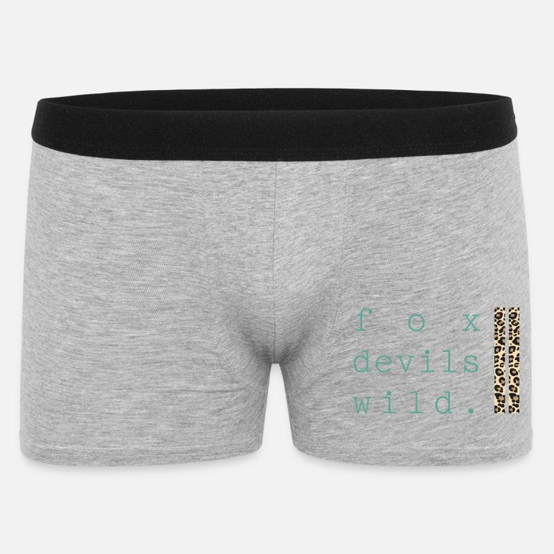 Fox Devil Wild Leopard - Men's Boxer Shorts - heather grey