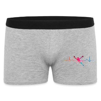 Boulderer Herzschlag Boulder Bouldern - Männer Boxer Shorts - Grau meliert - Vorne