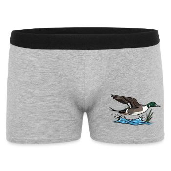 Canard Pilet en Vol Nature Sauvage - Boxer Homme - gris chiné - Devant