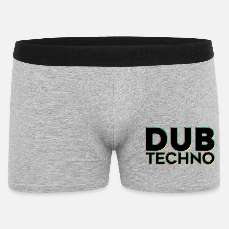 Dub Techno Neon Gliederung - Männer Boxer Shorts - Grau meliert