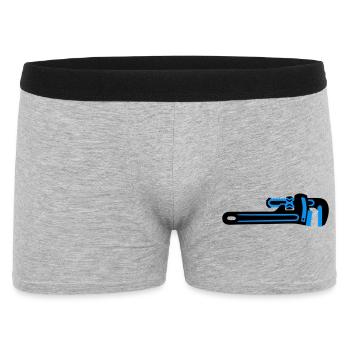 Rohrzange Werkzeug Klempner - Männer Boxer Shorts - Grau meliert - Vorne