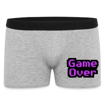 Game Over Pixel Retro - Boxer Homme - gris chiné - Devant