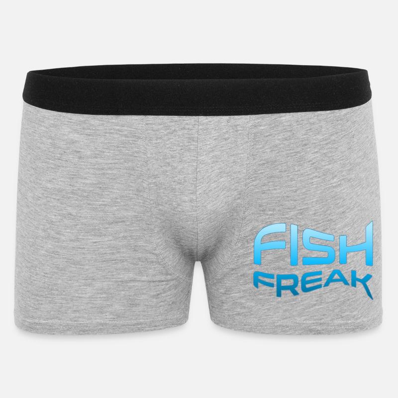 FISKEFREAK Akvatisk typografi - Boxer Shorts for menn - gråmelert