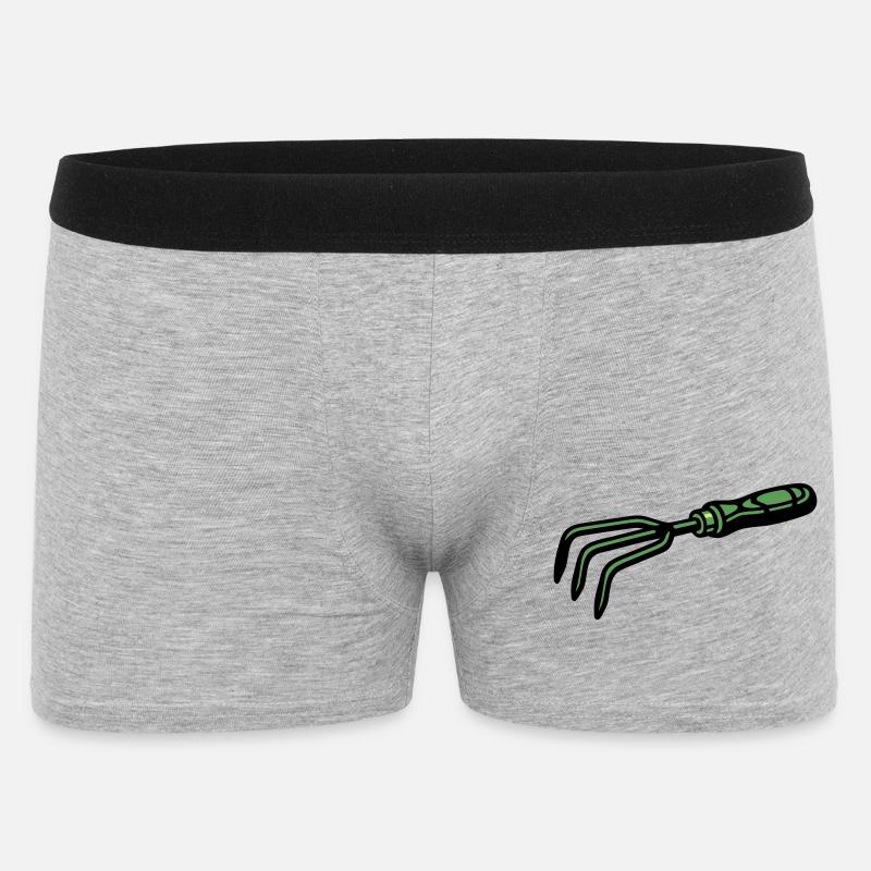 Gartenkralle Handgrubber Icon - Männer Boxer Shorts - Grau meliert