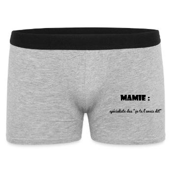 MAMIE. MAMAN. GRAND-MERE. FÊTE DES MÈRES - Boxer Homme - gris chiné - Devant