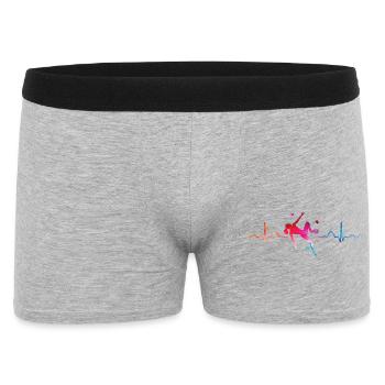 Boulderer Herzschlag Boulder Bouldern - Männer Boxer Shorts - Grau meliert - Vorne