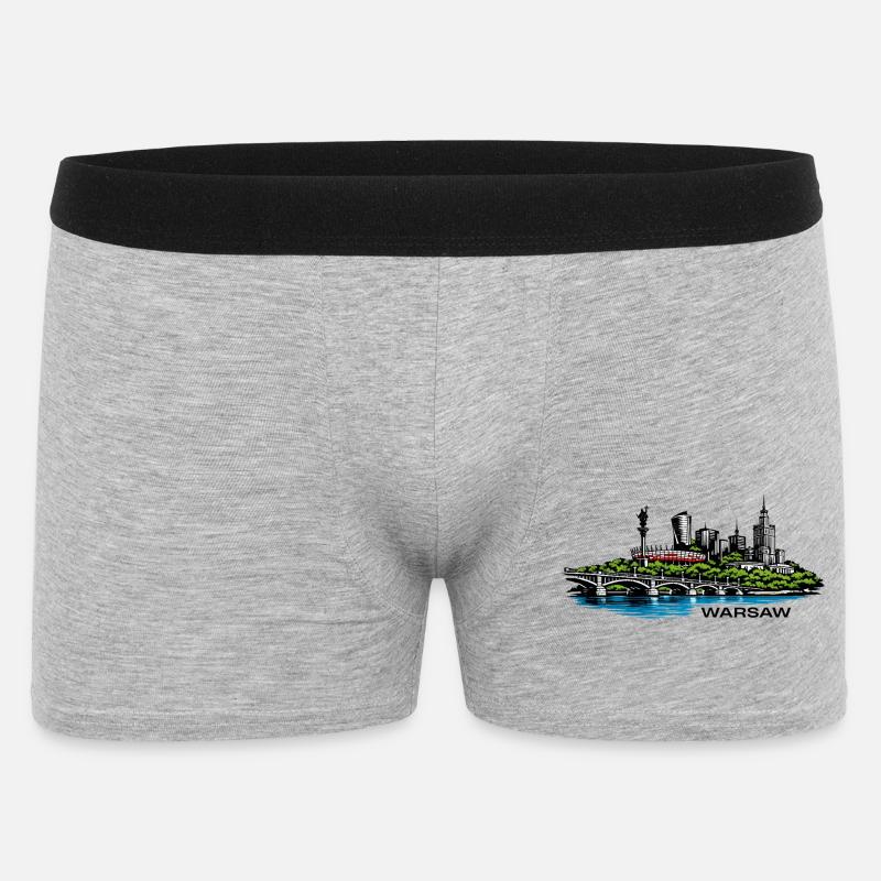 Varsavia - Boxer da uomo - grigio melange