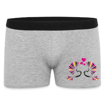 birds_in_love - Men's Boxer Shorts - heather grey - Front