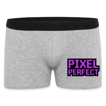 Pixel Perfect Lettering Gamer - Boxer Homme - gris chiné - Devant
