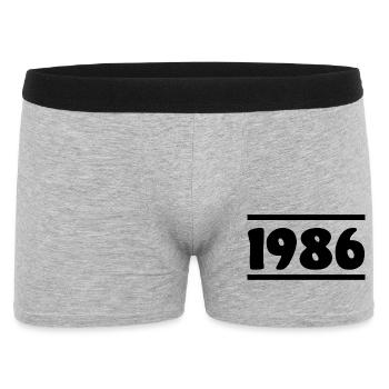 1986 Birthday 1986 - Men's Boxer Shorts - heather grey - Front