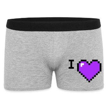 Texte provisoire de Cœur J’adore - Boxer Homme - gris chiné - Devant