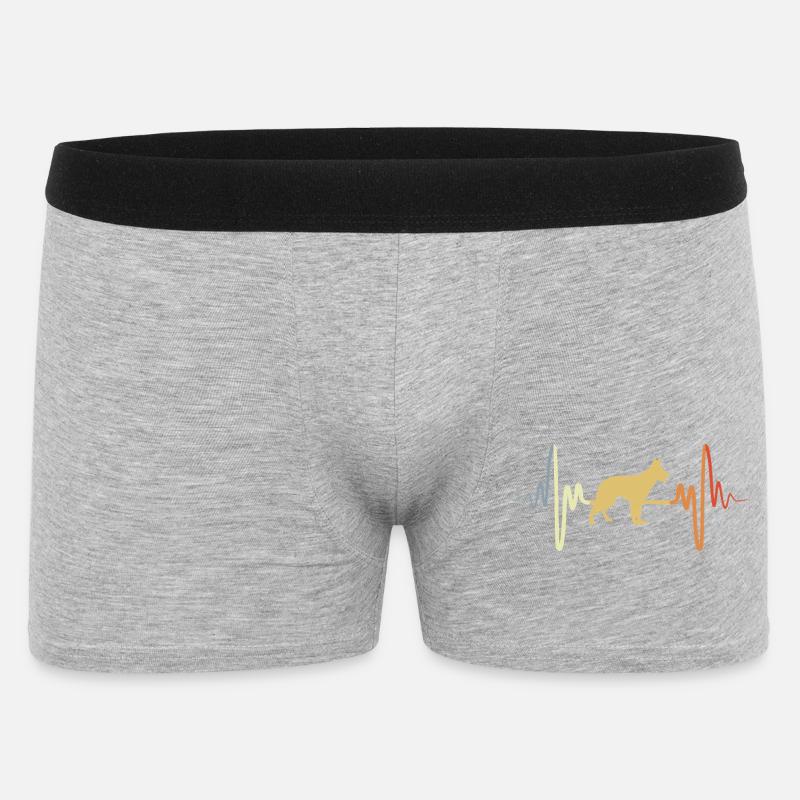 German Shepherd Pulse - Men's Boxer Shorts - heather grey