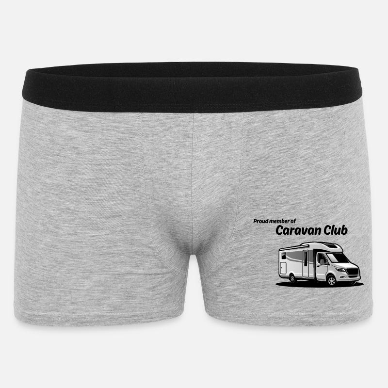 Caravan Graphic Silhouette - Männer Boxer Shorts - Grau meliert