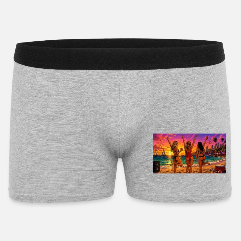 Ocean Mood - Männer Boxer Shorts - Grau meliert