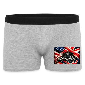 Vereinigte Flaggen bis zur Ewigkeit - Männer Boxer Shorts - Grau meliert - Vorne
