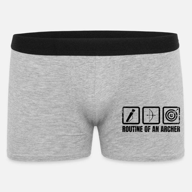Bogenschützen Routine - Männer Boxer Shorts - Grau meliert
