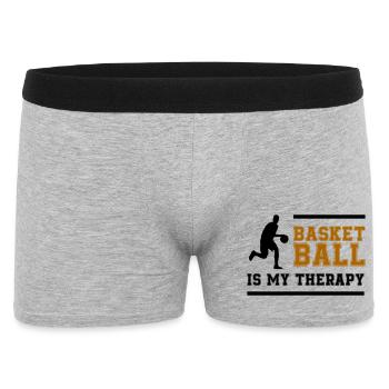Basketball Retro Lettering - Men's Boxer Shorts - heather grey - Front