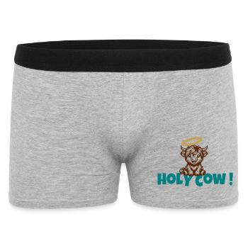 Holy Cow Halo Cartoon - Men's Boxer Shorts - heather grey - Front